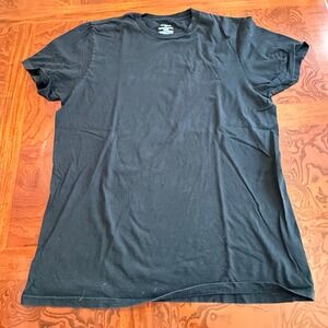 Goodfellow & Co Mens Black 100% Cotton Short Sleeve Crew Neck T-Shirt Size Large
